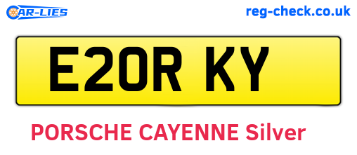 E20RKY are the vehicle registration plates.