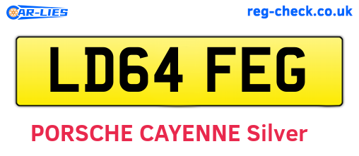 LD64FEG are the vehicle registration plates.