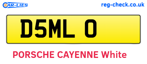 D5MLO are the vehicle registration plates.