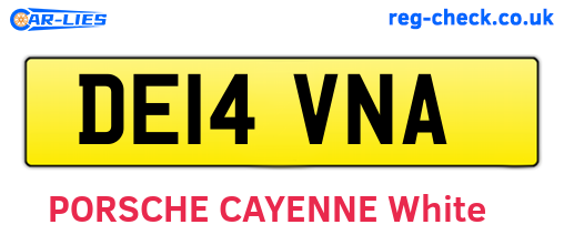 DE14VNA are the vehicle registration plates.