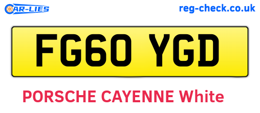FG60YGD are the vehicle registration plates.