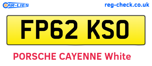 FP62KSO are the vehicle registration plates.