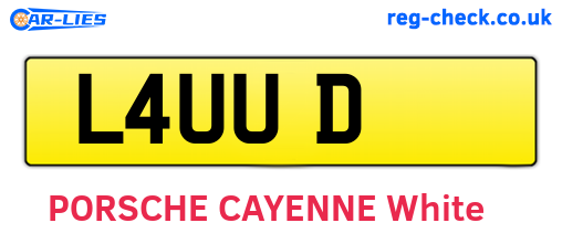 L4UUD are the vehicle registration plates.