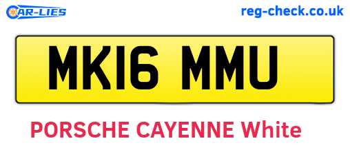 MK16MMU are the vehicle registration plates.