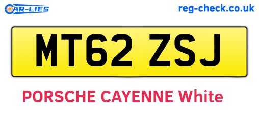 MT62ZSJ are the vehicle registration plates.