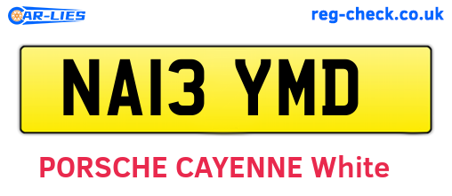 NA13YMD are the vehicle registration plates.