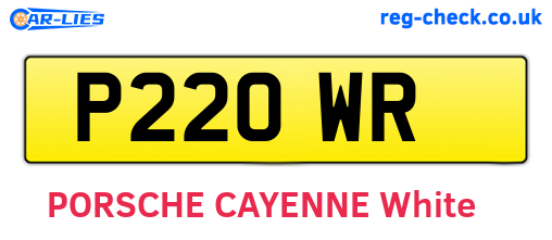 P22OWR are the vehicle registration plates.