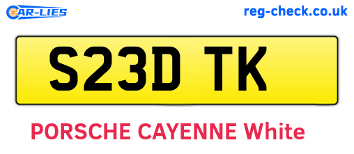 S23DTK are the vehicle registration plates.