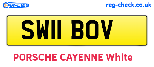 SW11BOV are the vehicle registration plates.