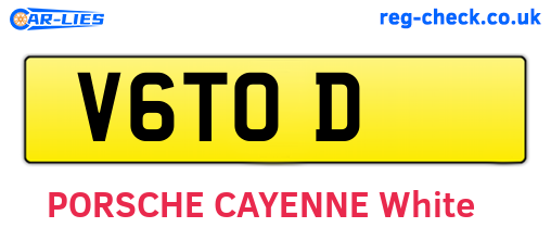 V6TOD are the vehicle registration plates.