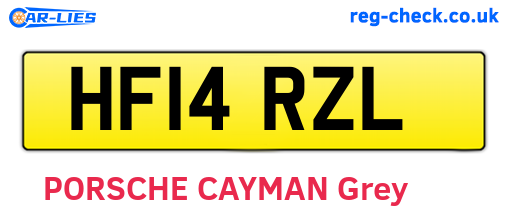 HF14RZL are the vehicle registration plates.