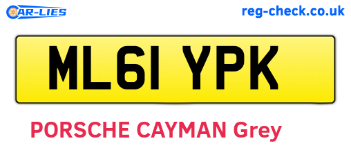 ML61YPK are the vehicle registration plates.