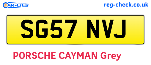 SG57NVJ are the vehicle registration plates.