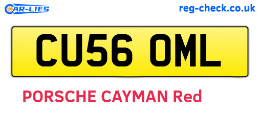 CU56OML are the vehicle registration plates.