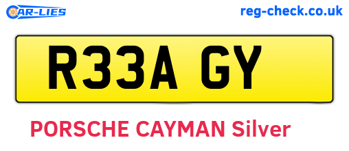 R33AGY are the vehicle registration plates.
