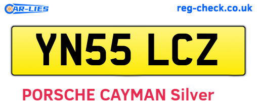 YN55LCZ are the vehicle registration plates.