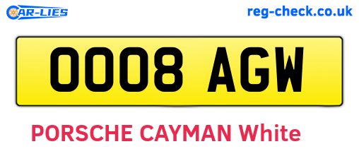 OO08AGW are the vehicle registration plates.