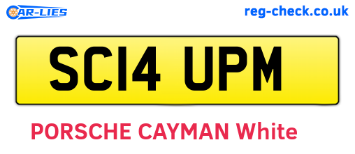 SC14UPM are the vehicle registration plates.