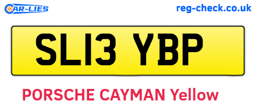 SL13YBP are the vehicle registration plates.
