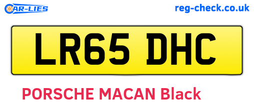 LR65DHC are the vehicle registration plates.
