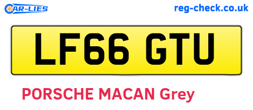 LF66GTU are the vehicle registration plates.