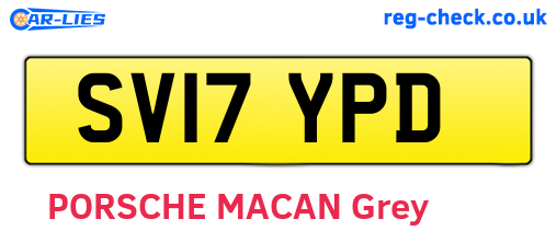 SV17YPD are the vehicle registration plates.