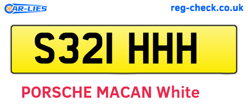 S321HHH are the vehicle registration plates.