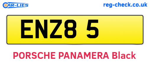 ENZ85 are the vehicle registration plates.
