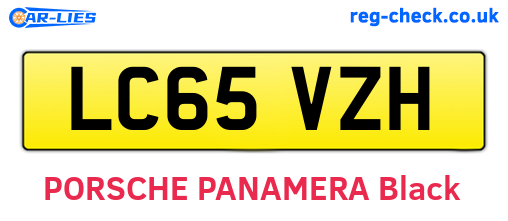 LC65VZH are the vehicle registration plates.