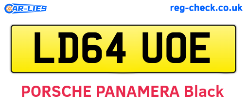LD64UOE are the vehicle registration plates.