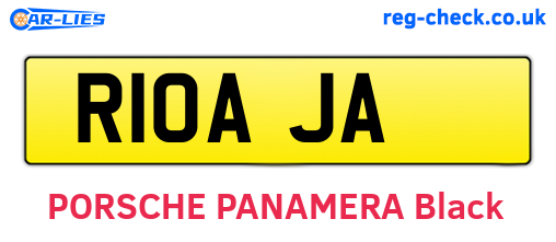 R10AJA are the vehicle registration plates.
