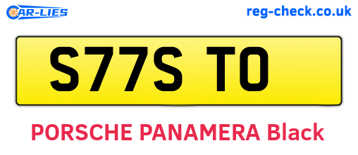 S77STO are the vehicle registration plates.