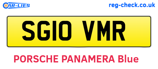 SG10VMR are the vehicle registration plates.