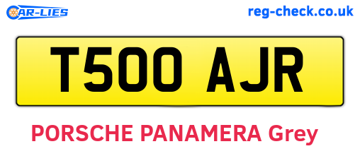 T500AJR are the vehicle registration plates.