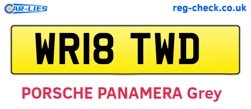WR18TWD are the vehicle registration plates.