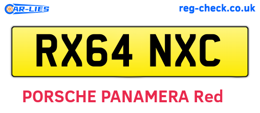 RX64NXC are the vehicle registration plates.