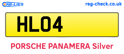 HLO4 are the vehicle registration plates.