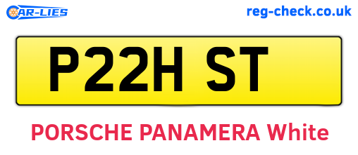 P22HST are the vehicle registration plates.