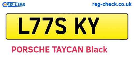 L77SKY are the vehicle registration plates.