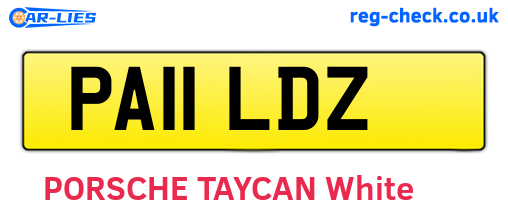 PA11LDZ are the vehicle registration plates.