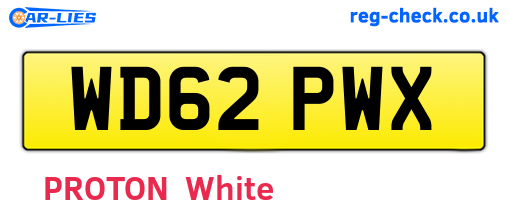 WD62PWX are the vehicle registration plates.