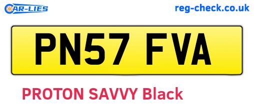 PN57FVA are the vehicle registration plates.