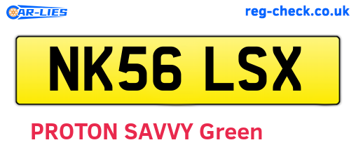 NK56LSX are the vehicle registration plates.