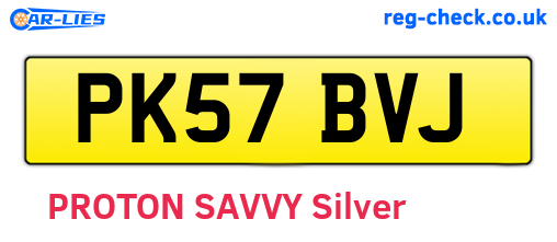 PK57BVJ are the vehicle registration plates.