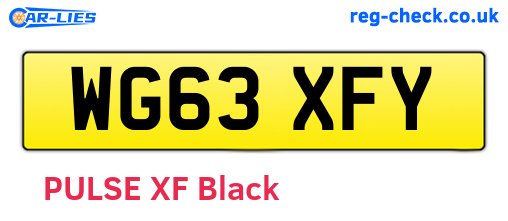WG63XFY are the vehicle registration plates.