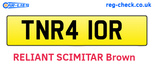 TNR410R are the vehicle registration plates.