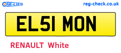 EL51MON are the vehicle registration plates.