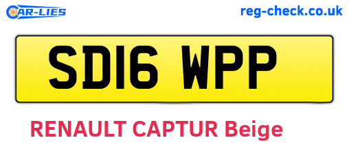 SD16WPP are the vehicle registration plates.