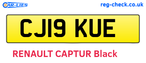 CJ19KUE are the vehicle registration plates.