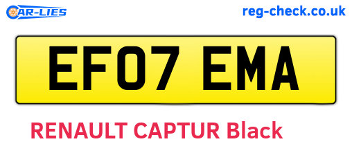 EF07EMA are the vehicle registration plates.